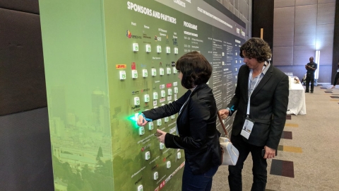 Attendees use Poken at this week's UFL Annual Congress in South Africa.